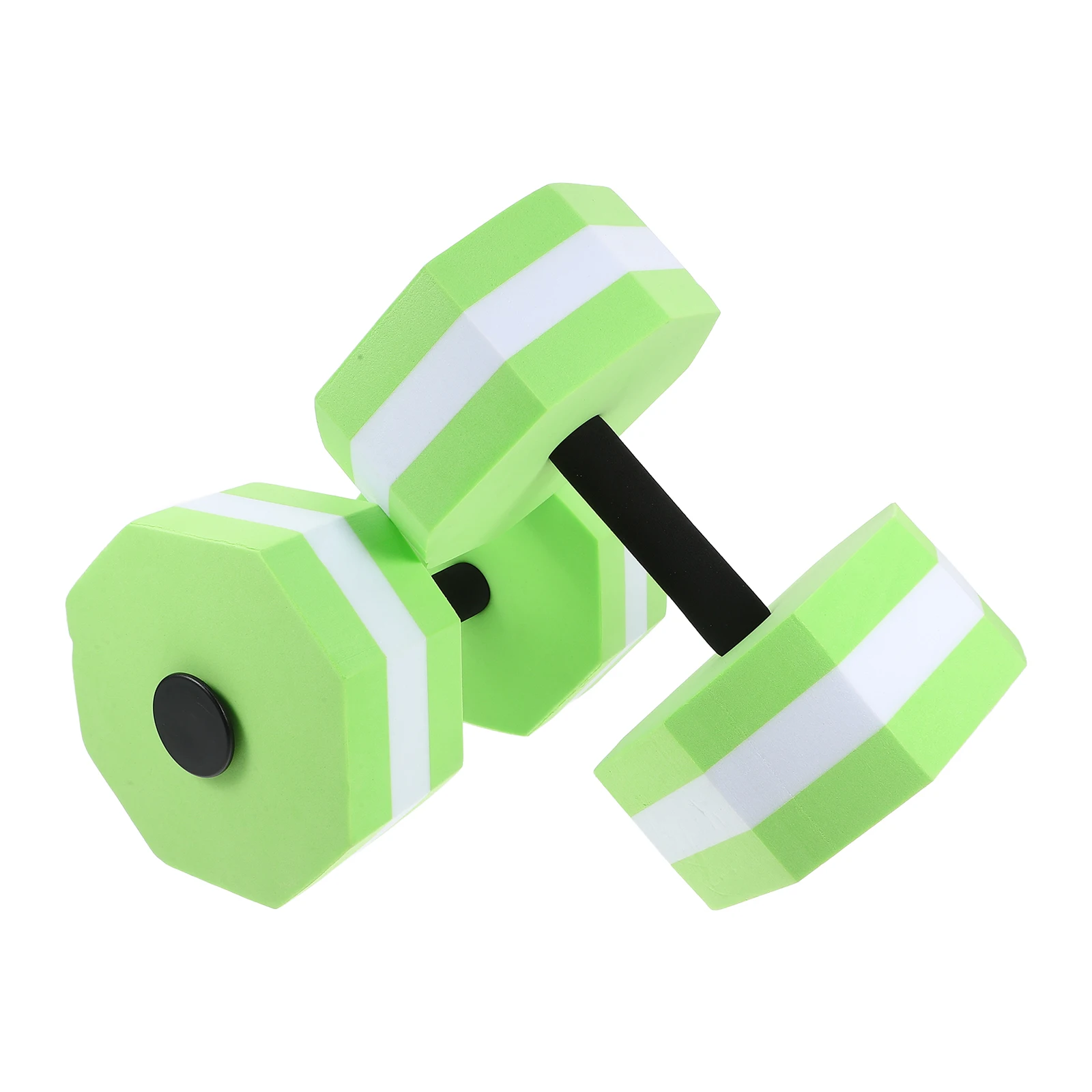 

2pcs Water Dumbbells Foam Weights Fitness Equipment for Pool Aerobics Exercise Green White Durable Long Lasting