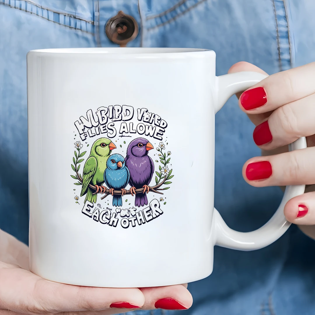 

11oz Mug + Parrot Paradise Illustration Cup + Kids Cold & Hot Beverage Cup + Christmas Gift + Family Office Cup