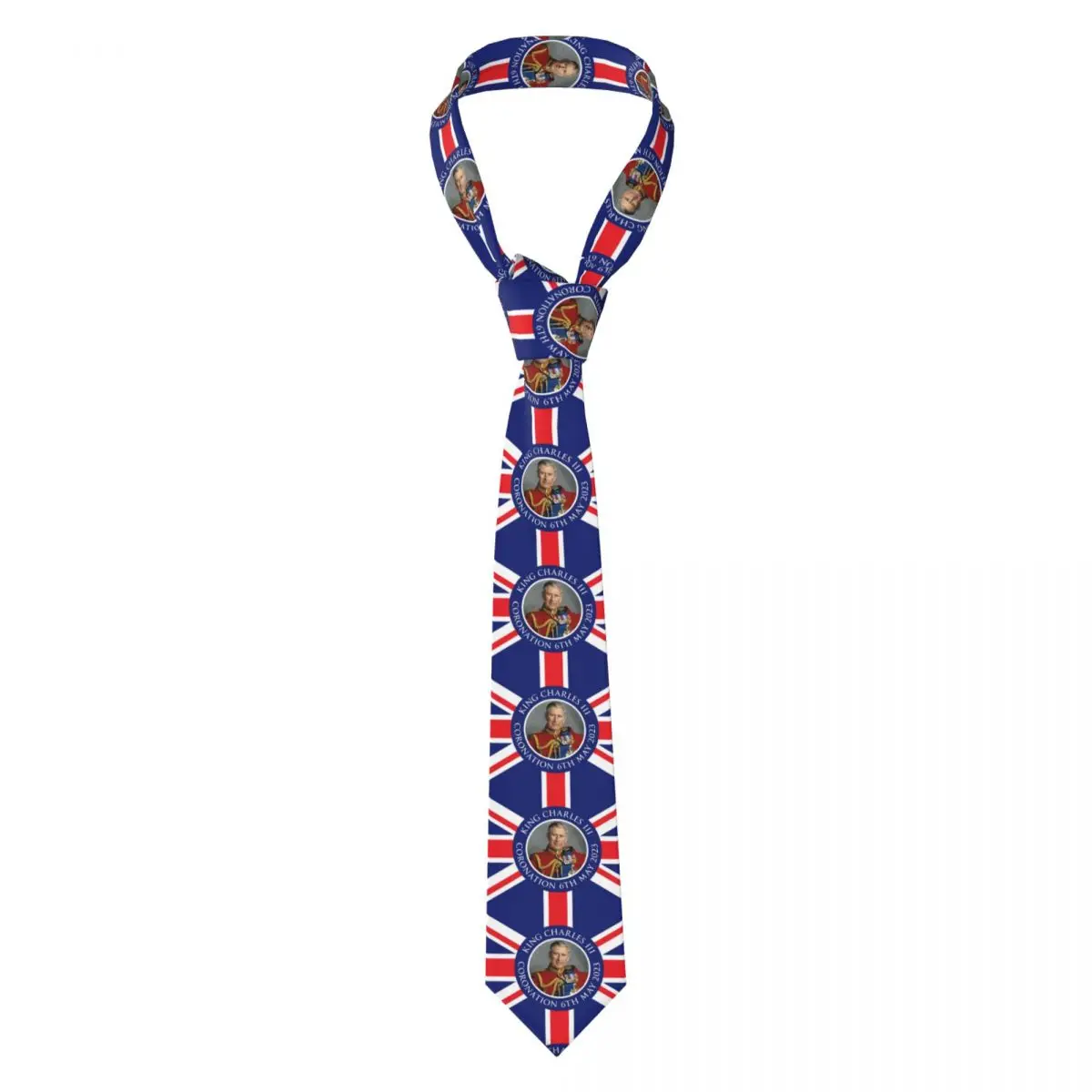 King Charles III Garden Flag Neckties Fashion Neck Ties for Men Accessories Gravatas Gift