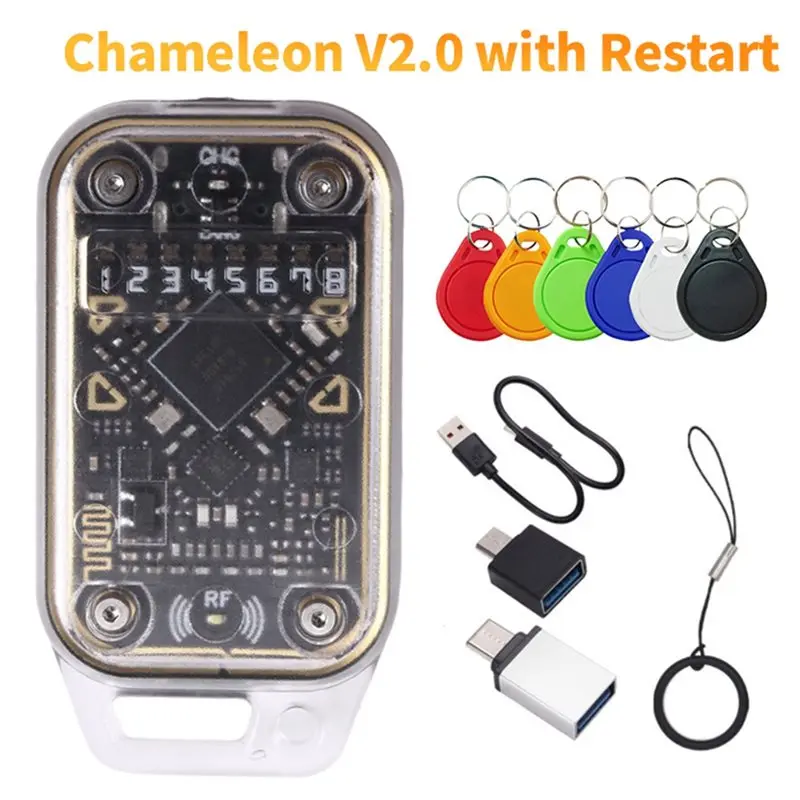 LXYB18B Duplicator 125K 13.56Mhz RFID Smart Chip Reader Emulator Chameleon V2.0 Card Decode+ 6XUID Keychain Chameleon Ultra