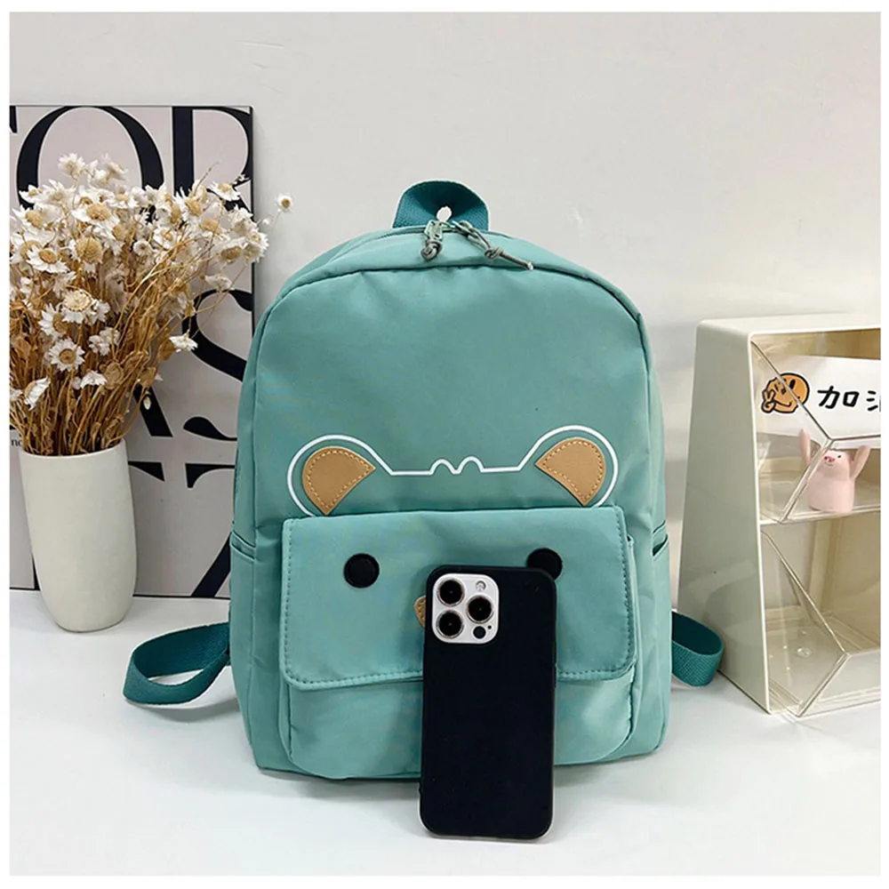 Mochila multifuncional de dibujos animados personalizada para niños con cualquier nombre, bolsa de regalo bordada de Color sólido, gran capacidad para aperitivos de viaje