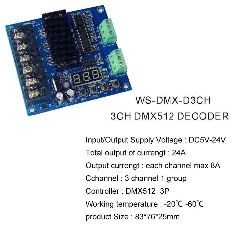 18CH/24CH/27CH/36CH/40CH DMX RGB RGBW LED-controller DMX512-decoder - afbeelding 1