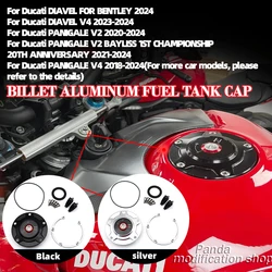 For Ducati DIAVEL V4 PANIGALE V2 V4 STREETFIGHTER V2 V4 BILLET ALUMINUM FUEL TANK CAP accessories