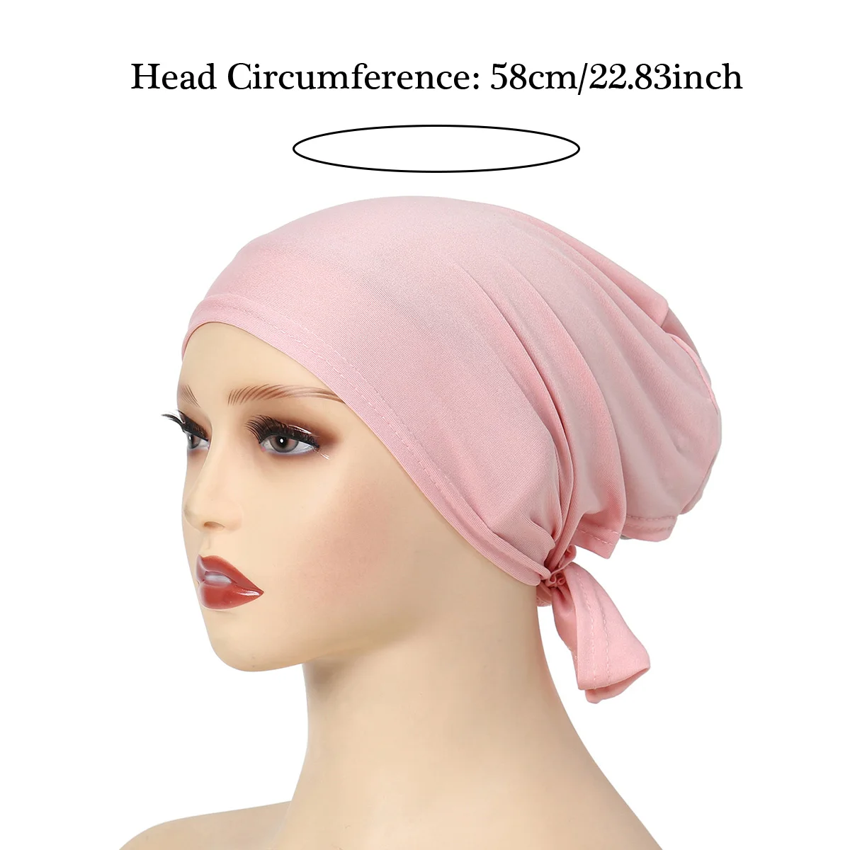 Bonnet turban africain élastique à tête ronde, casquettes hijab musulmanes multicolores, coiffe à la mode, sangle de cheveux portable et pliable