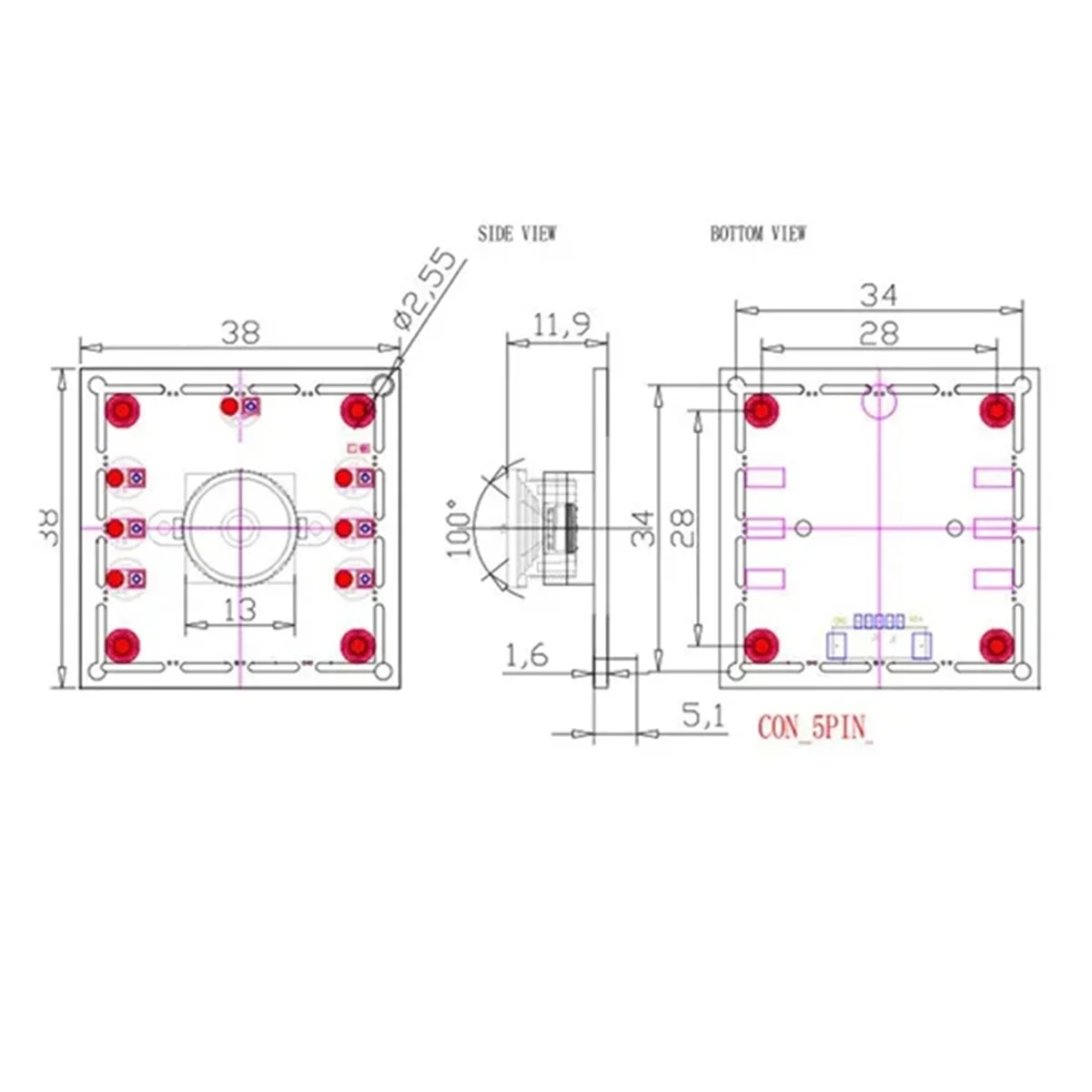 

OV9732 Новый 3 шт. 100-градусный модуль камеры 1MP OV9732 1280x720 USB бесплатный драйвер с ручной фокусировкой и кабелем 3 + 2 метра для WinXP/7/8/10