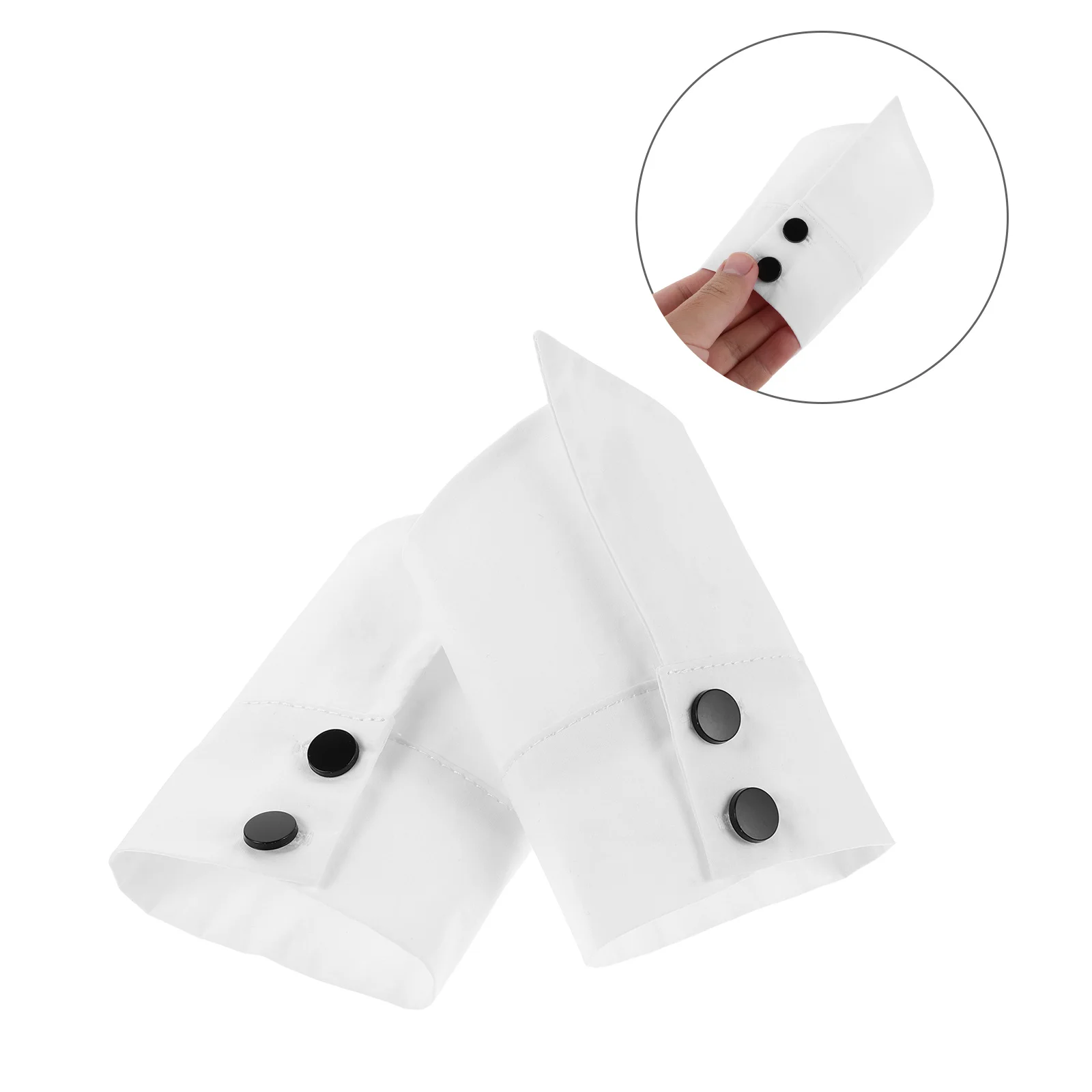 

1 Pair Detachable Fake Sleeve Cuffs White Cotton Wrist Cuffs For Women Office Party Costume Decorative Cuff Sleeve Women'S