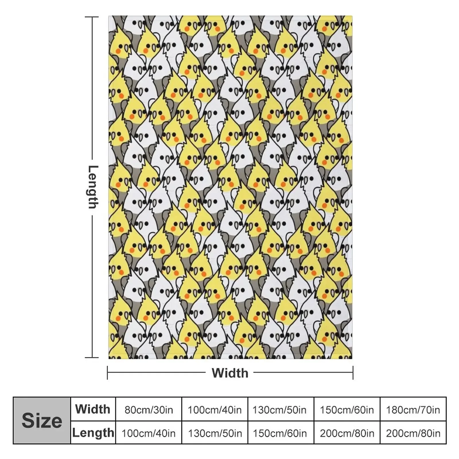 Too Many Birds! - Cockatiel Squad Throw Blanket For Baby Plaid Blankets