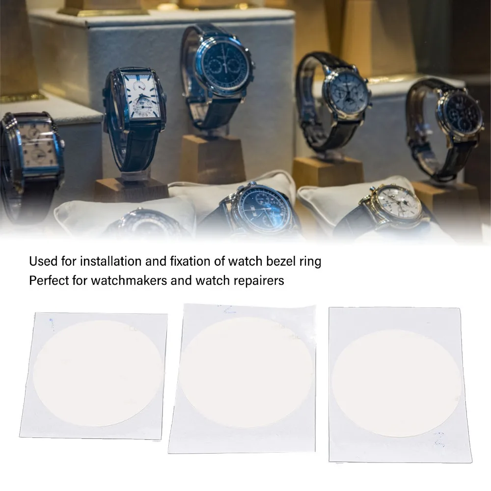 

3 шт. прозрачное цветное кольцо безеля для часов 400 ° F Tolerance Клейкая прочность Керамический безель для часов Клейкая лента Крепление безеля