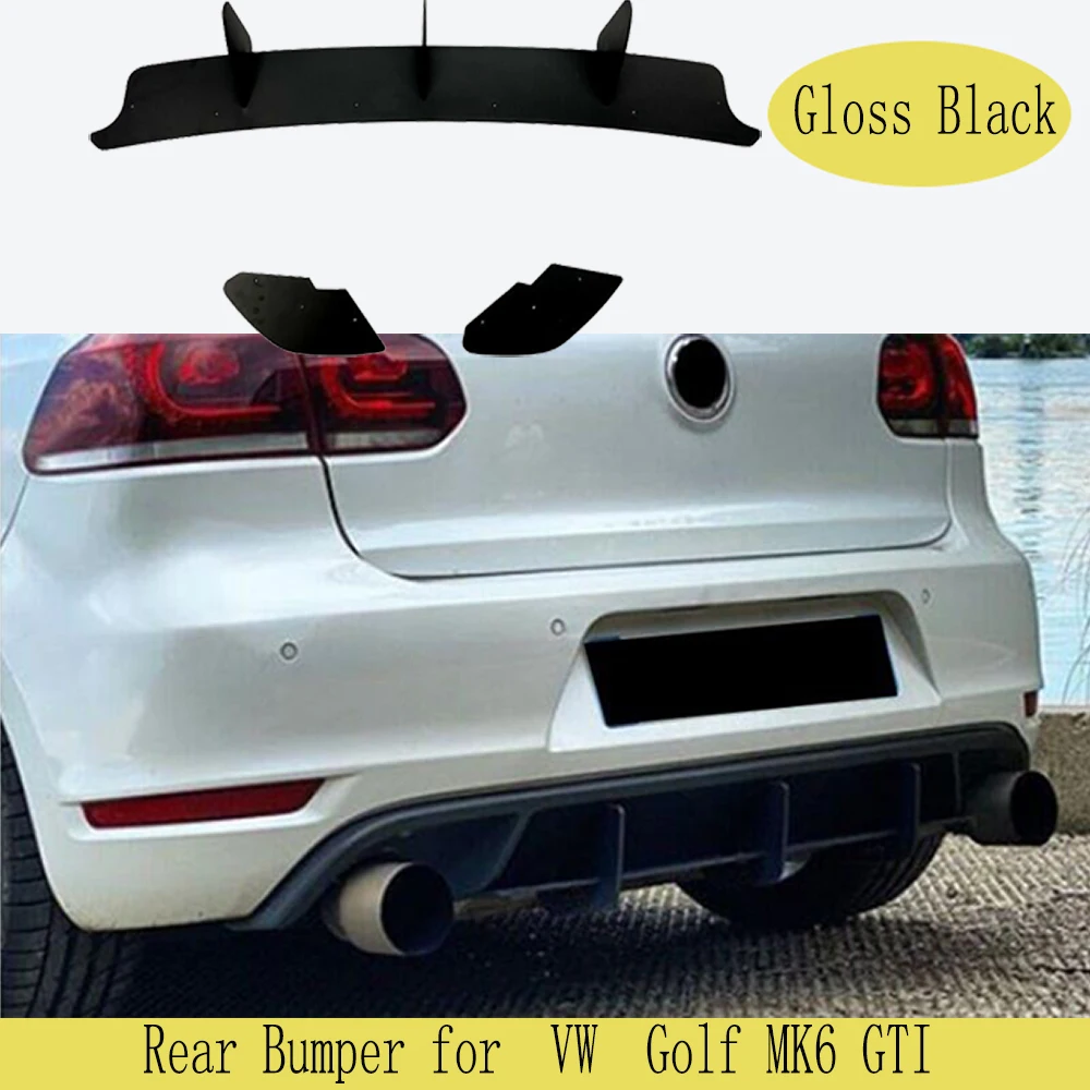 

Car Rear Bumper for Volkswagen VW Golf MK VI GTI 6 GTI Golf MK6 GTI Diffuser Flag Spoiler Splitter Accessories Trim 2.0 GTI 5K1