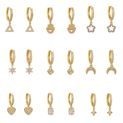 HECHENG,Tiny Small Hoop Earrings for Women, Charm CZ Zircon Circle Huggie Ear Buckle Jewelry,wholesale