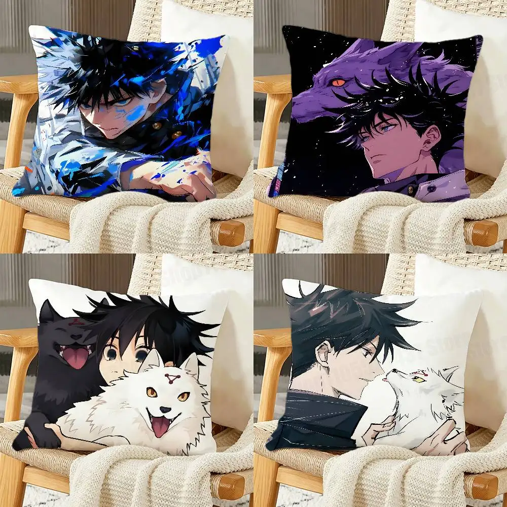 

Anime F-Fushiguro M-Megumi Cartoon Printing Pillowcase Customized Pillow Cover for Sofa Home Decor