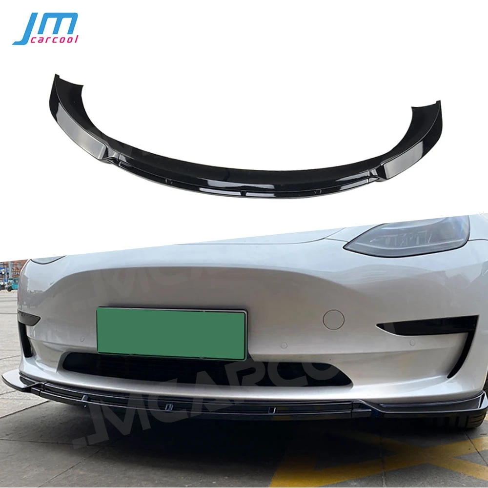 

ABS Front Bumper Lip Spoiler Chin Splitter For Tesla Model 3 2017+ M Style Front Chin Spoiler Car Styling Body Kits Accessories