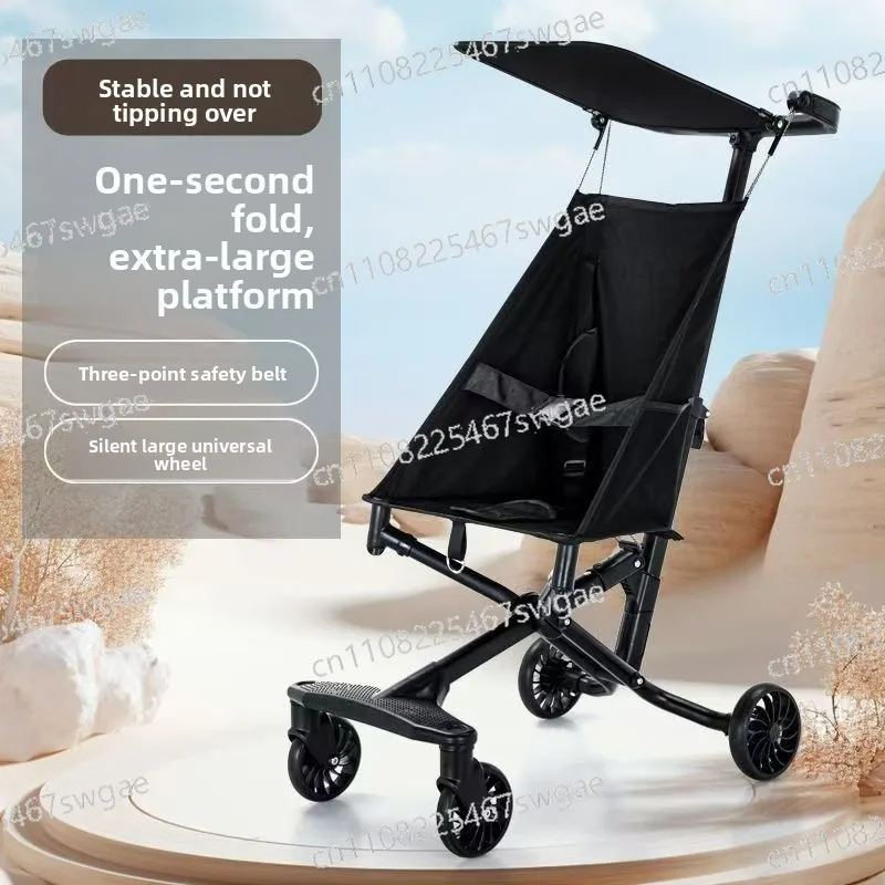 Ultra Lightweight Foldable Baby Walker Stroller Compact Portable Trolley for Toddlers