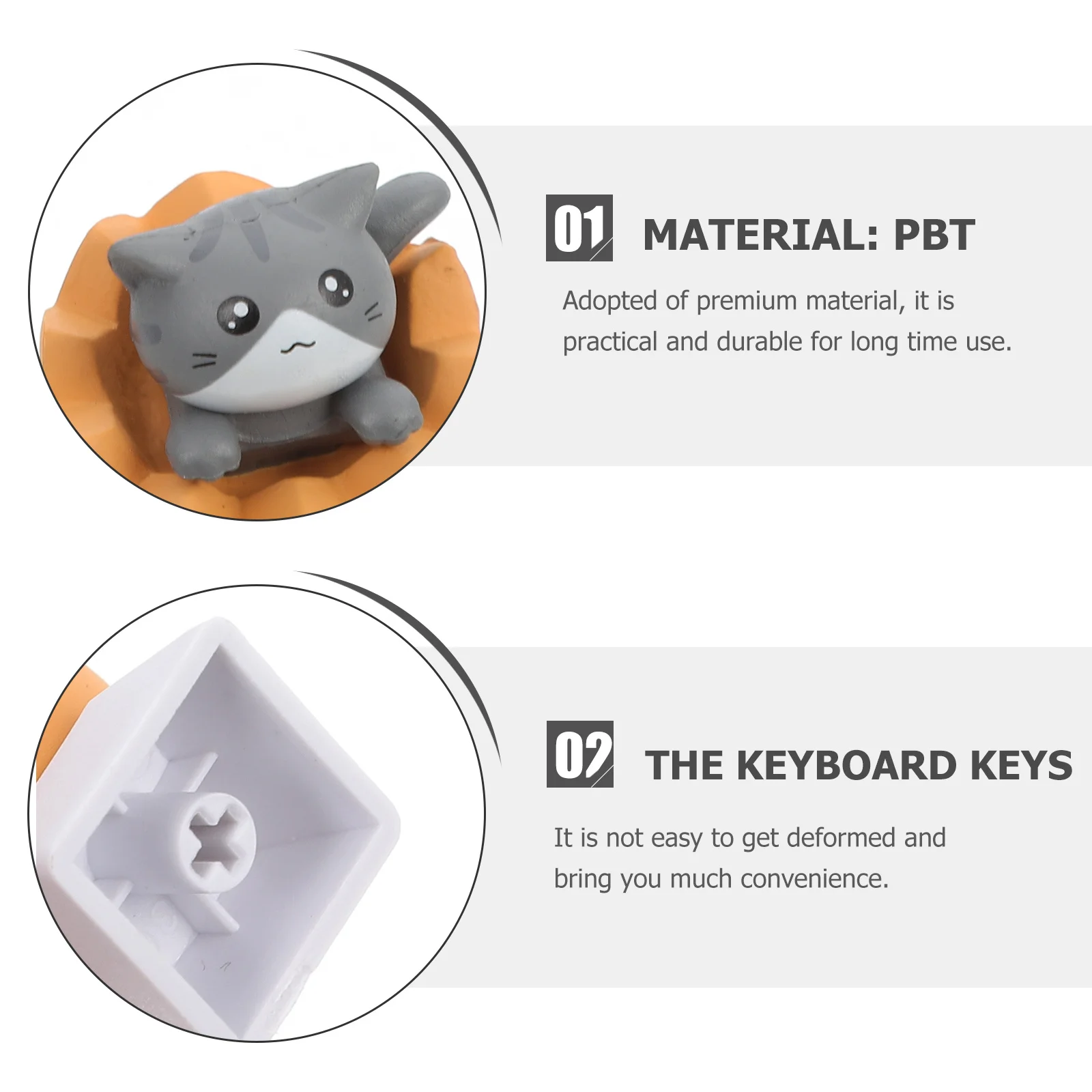 

Cat Key Caps Adorable Key Caps Computer Key Caps Replacement Keycap Keyboard Accessory
