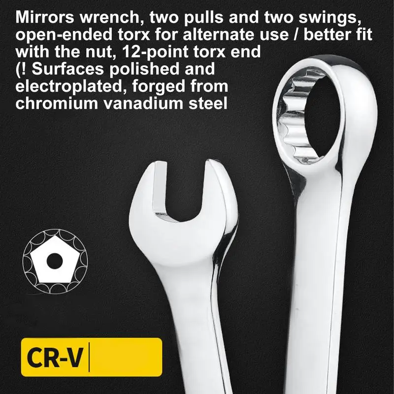 Llave combinada de extremo abierto y llave de anillo, doble uso para herramientas manuales de reparación de automóviles, llave multifuncional para el hogar, 1 Uds.