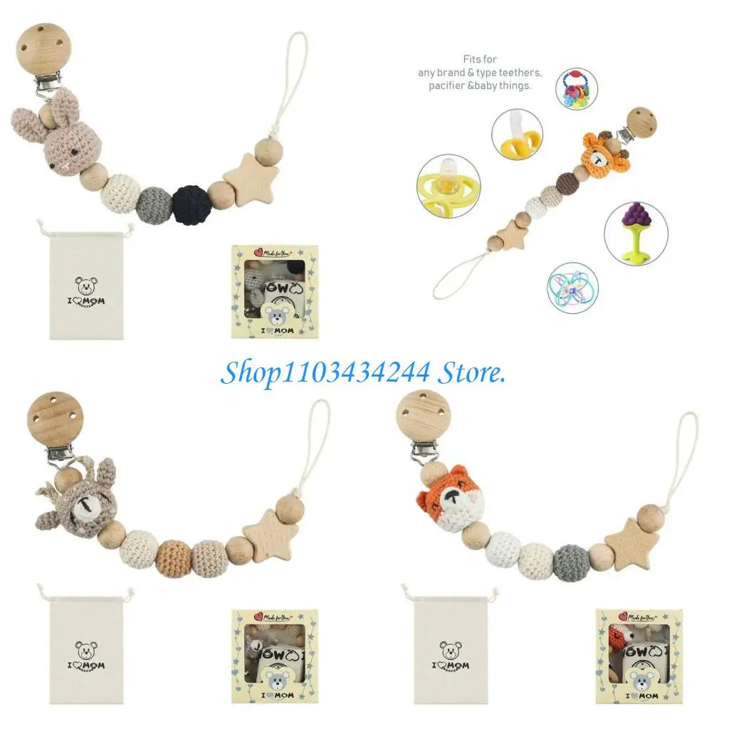 

Stylish Pacifier Chain for Baby, 16cm Long Infants Soothing Toy Lanyard Rope Anti Fall Strap Shower Gift for Daily