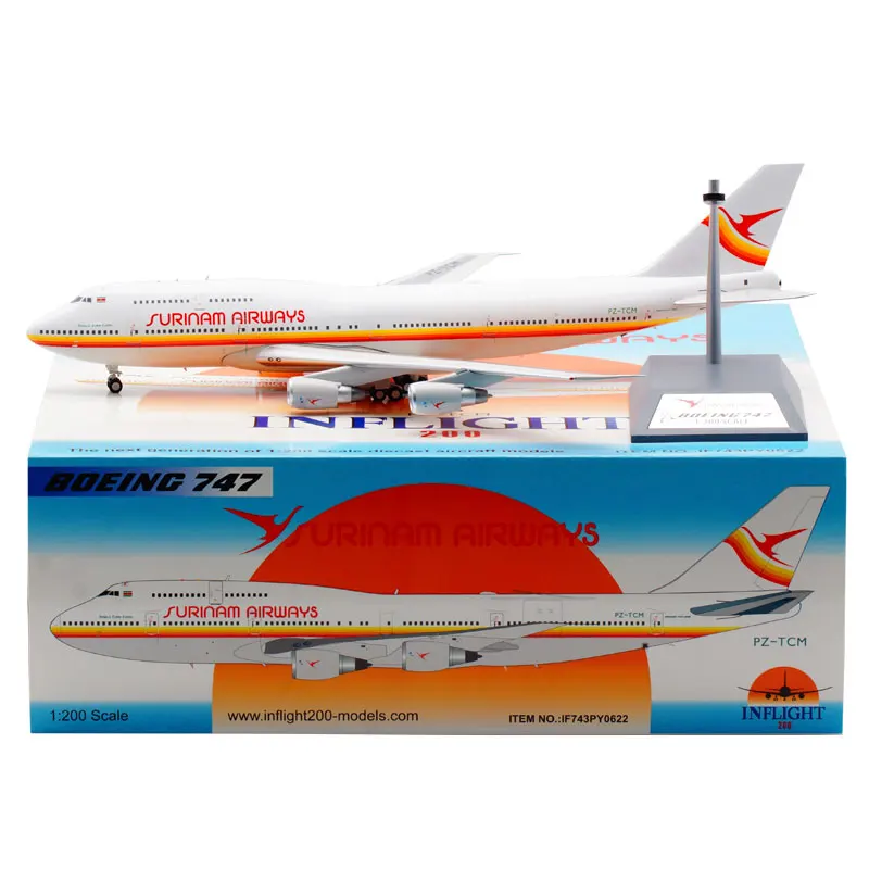 Diecast 1:200 Scale Suriname Air B747-300 PZ-TCM Alloy Aircraft Model Collection Souvenir Display Ornaments