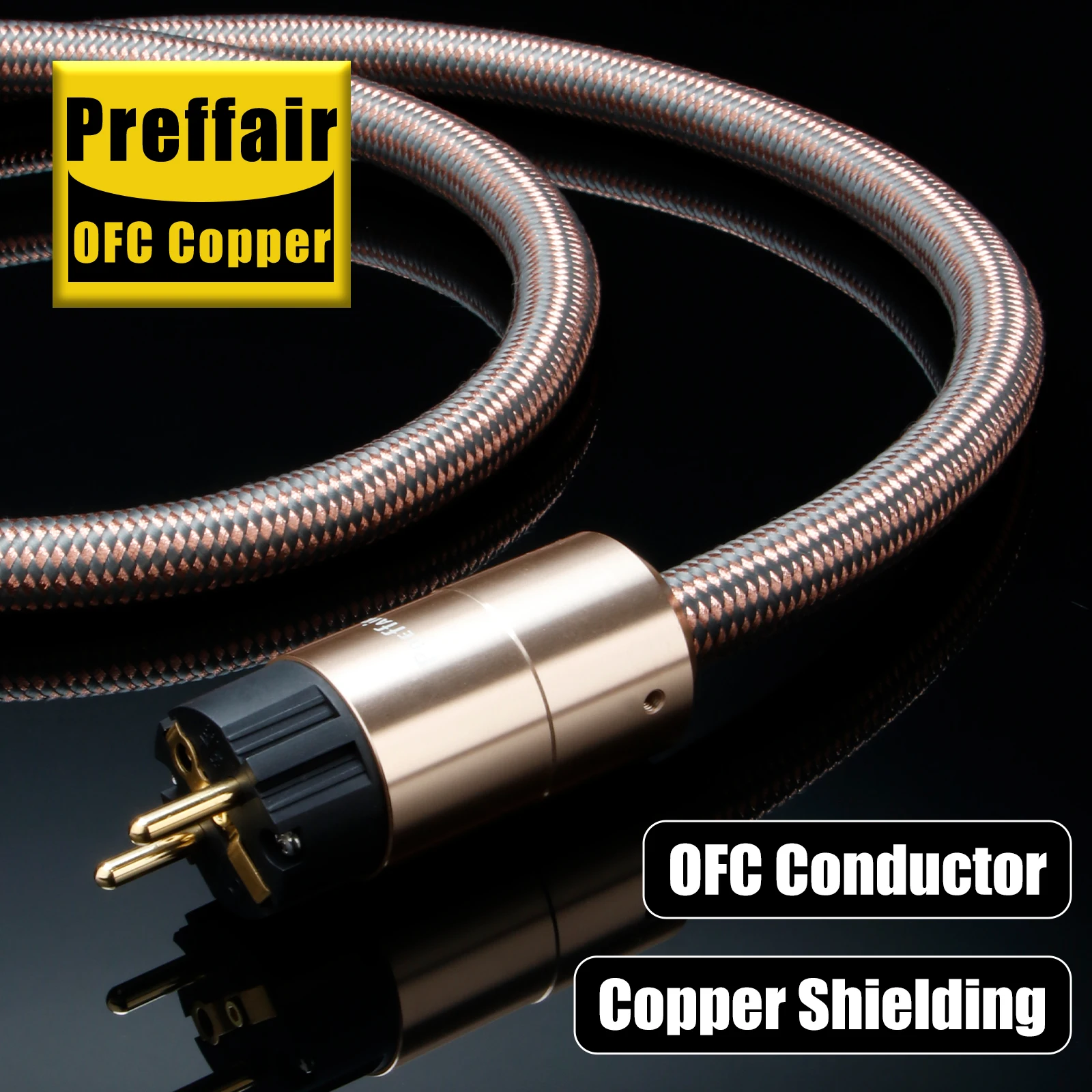 Preffair D510 US/European Netzkabel Audiokabel Player Lautsprecher Netzkabel für CD-Verstärker – Detail 7