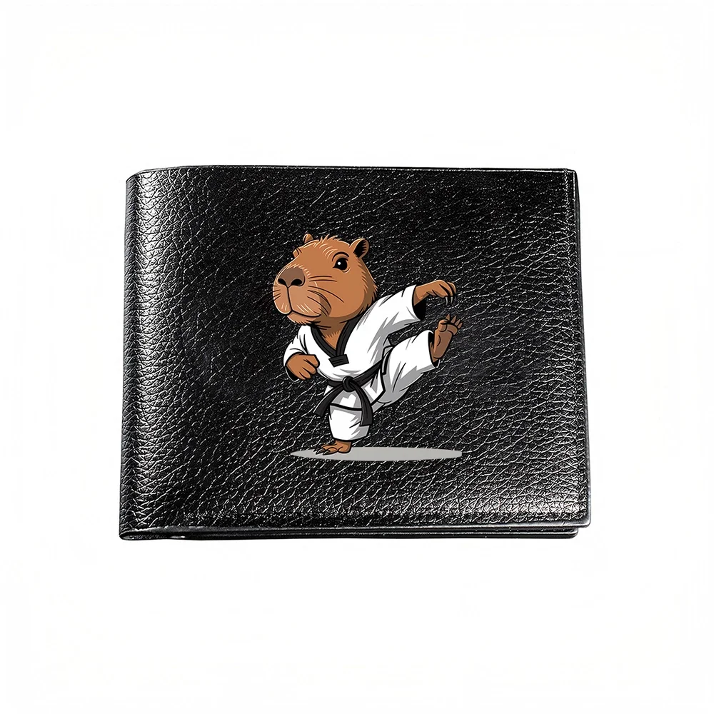 Capybara In Karate Uniform Men's Wallet Card Holder Casual Business Fashion Print Design