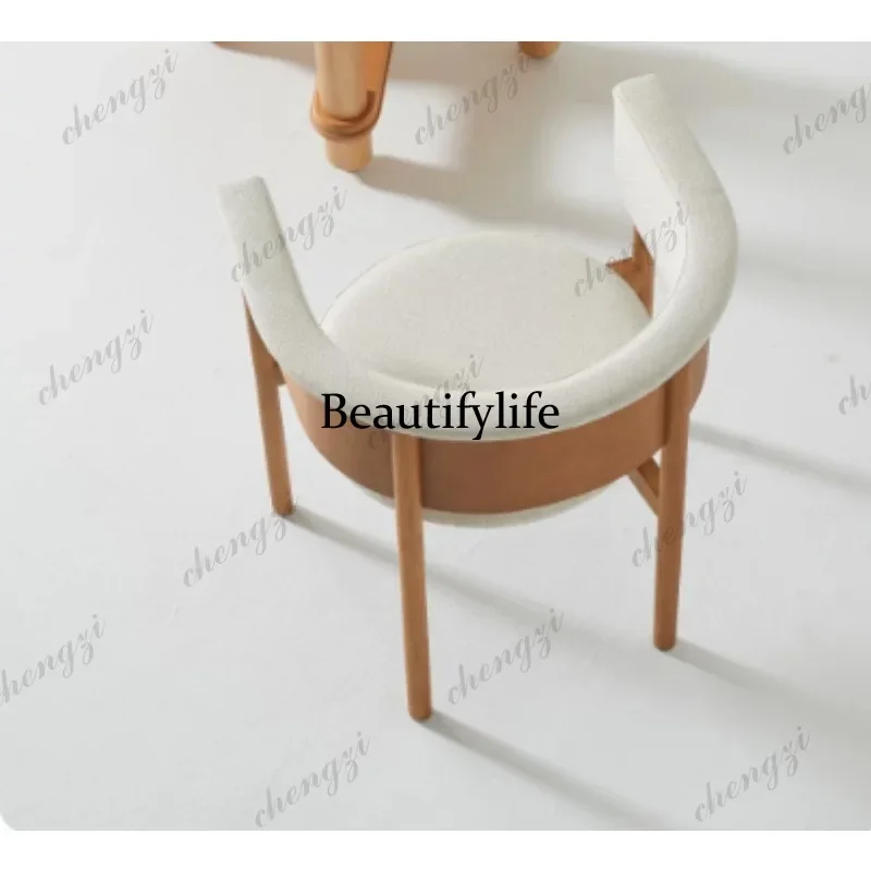 NQ52 Solid wood teak designer high sense retro medieval Nordic wabi style tea dining chair
