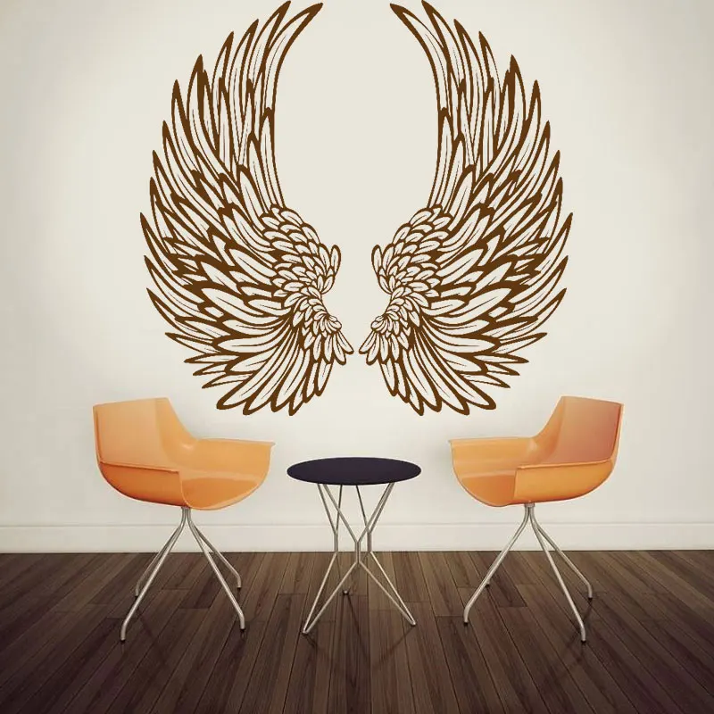 Angel Wings Wall Decal, Wings Vinyl Sticker Home Decor, Fashion Bedroom Decoration , DIY  Wallpaper Poster E525