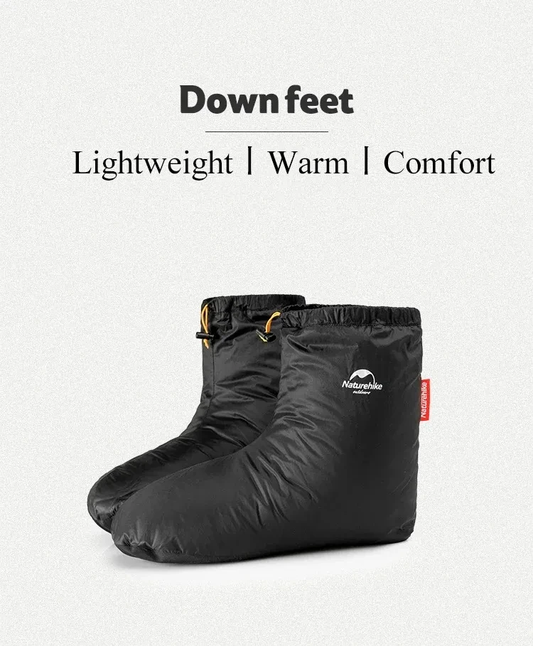 Naturehike Winter Warme Daunenschuhüberzüge für Outdoor -15°C ℃ ~0 ℃ Wasserdichte Winddichte Gänse- und Entendaunen Thermische Fußabdeckung Unisex Daunenstiefel – Detail 2