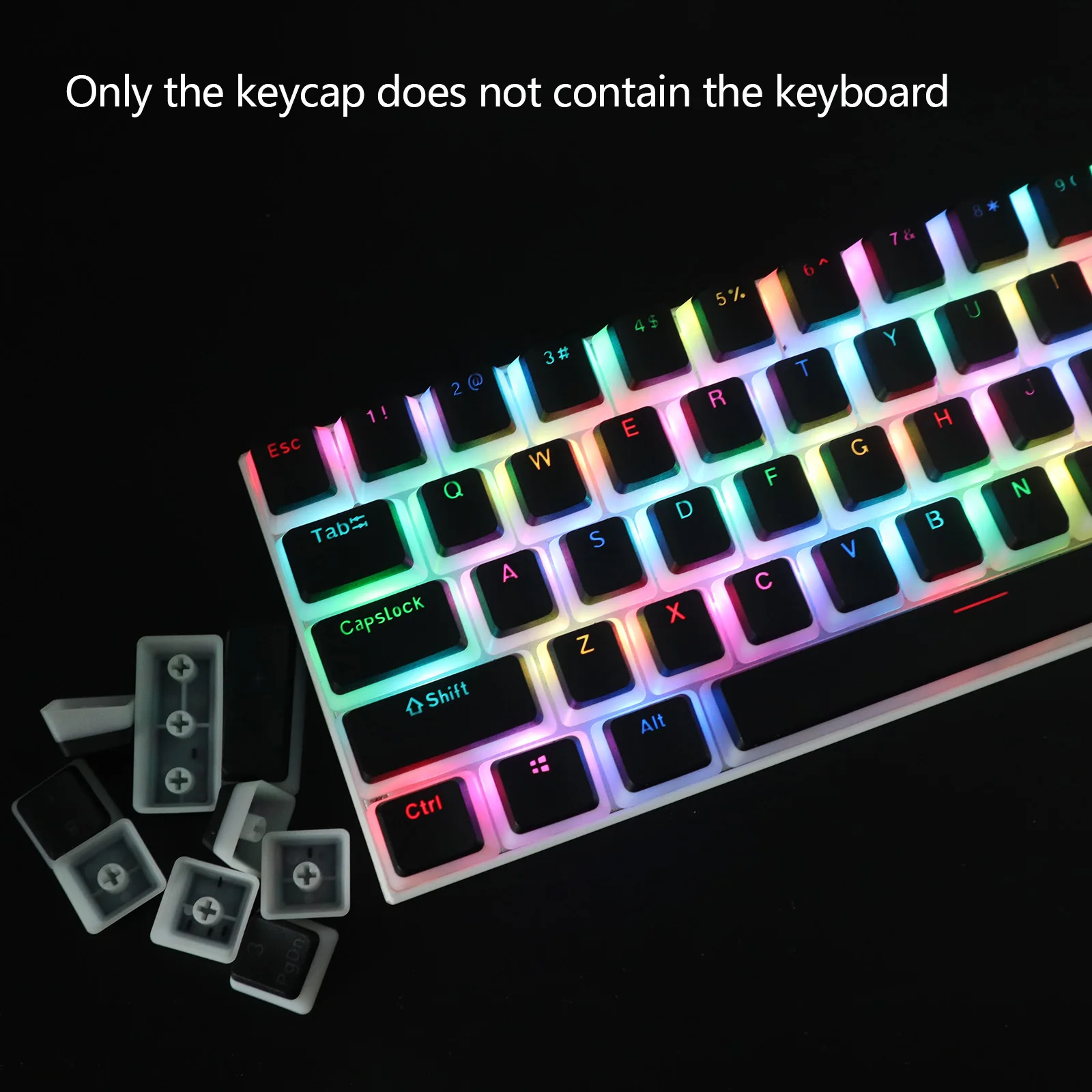 104 Keys PBT Pudding Keycap Two-color Injection OEM Profile DIY Keycaps for Gateron Cherry MX Switch Gaming Mechanical Keyboard