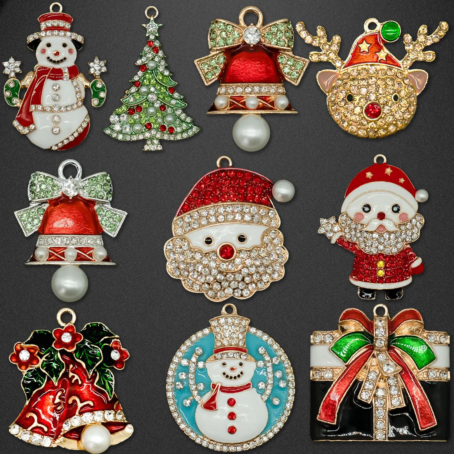 

1/10 шт., блестящие рождественские подвески для обуви, снеговик, Санта-Клаус, металлические украшения для обуви, аксессуары для женщин и девочек, рождественская булавка, джинсы-сабо