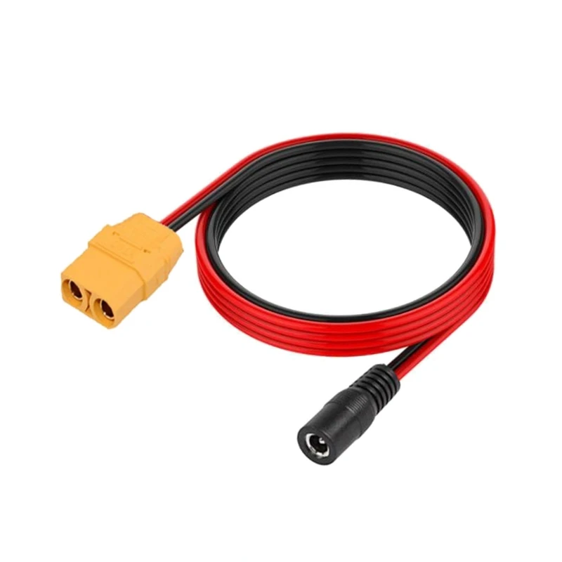 Charging Wire XT90 to 5.5 x 2.1mm Female Power Cable, 14AWG PVC Covered Cable for Battery Charging for Daily Use F19E