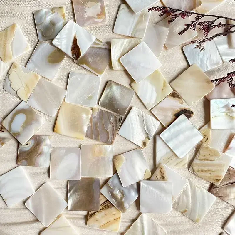 

100g rectangle Mother of Pearl Mosaic Tiles Natural Shell Square Mosaic Pieces for Home Decoration Crafts materials hobbies 97