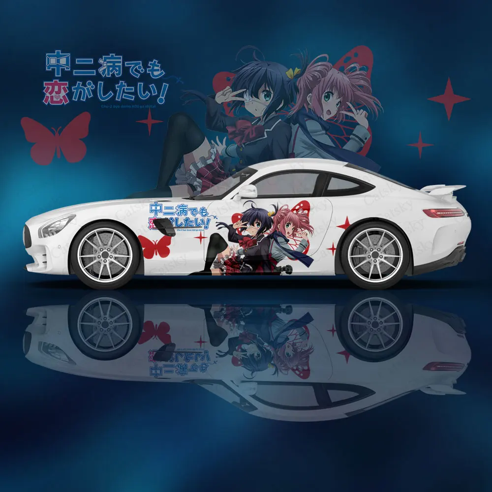 Love, Chunibyo & Other Delusions Car Body Stickers Anime Itasha Vinyl Car Side Decal Sticker Car Sticker Automotive Decor Film