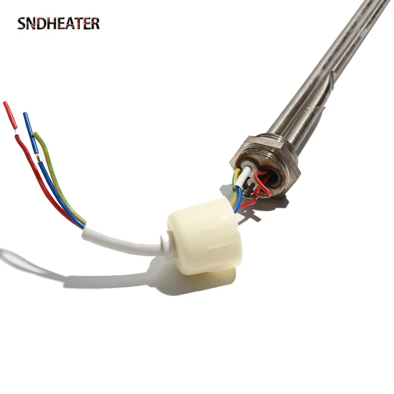 SNDHEATER 220 فولت 1.5KW عنصر تسخين المياه الكهربائية لخزان الطاقة الشمسية G1 "32 مللي متر موضوع مع التحكم في درجة الحرارة 37 سنتيمتر 3 سلك مع غطاء