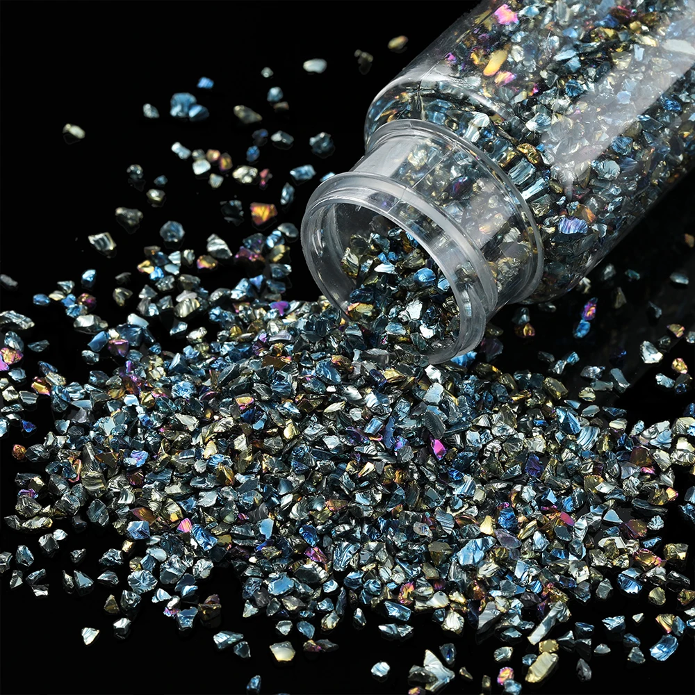30 g/Flasche Glas Zerkleinerte Steine Harzfüllungen für DIY Epoxidharzform Unregelmäßige Kristall Nail Art Dekoration Schmuckherstellung
