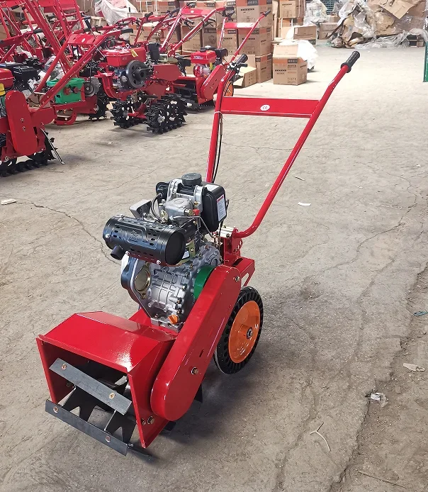 7HP 173F Diesel Two Drive Grass Removal weeding machine mini power grass weeder automatic weeds cutting+Rotary Tiller