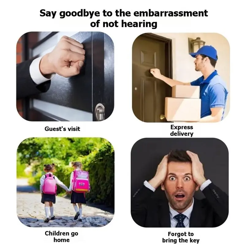 M12K-DC Sensor Light Doorbell Multifunctional Wireless Remote Control Doorbell For Home
