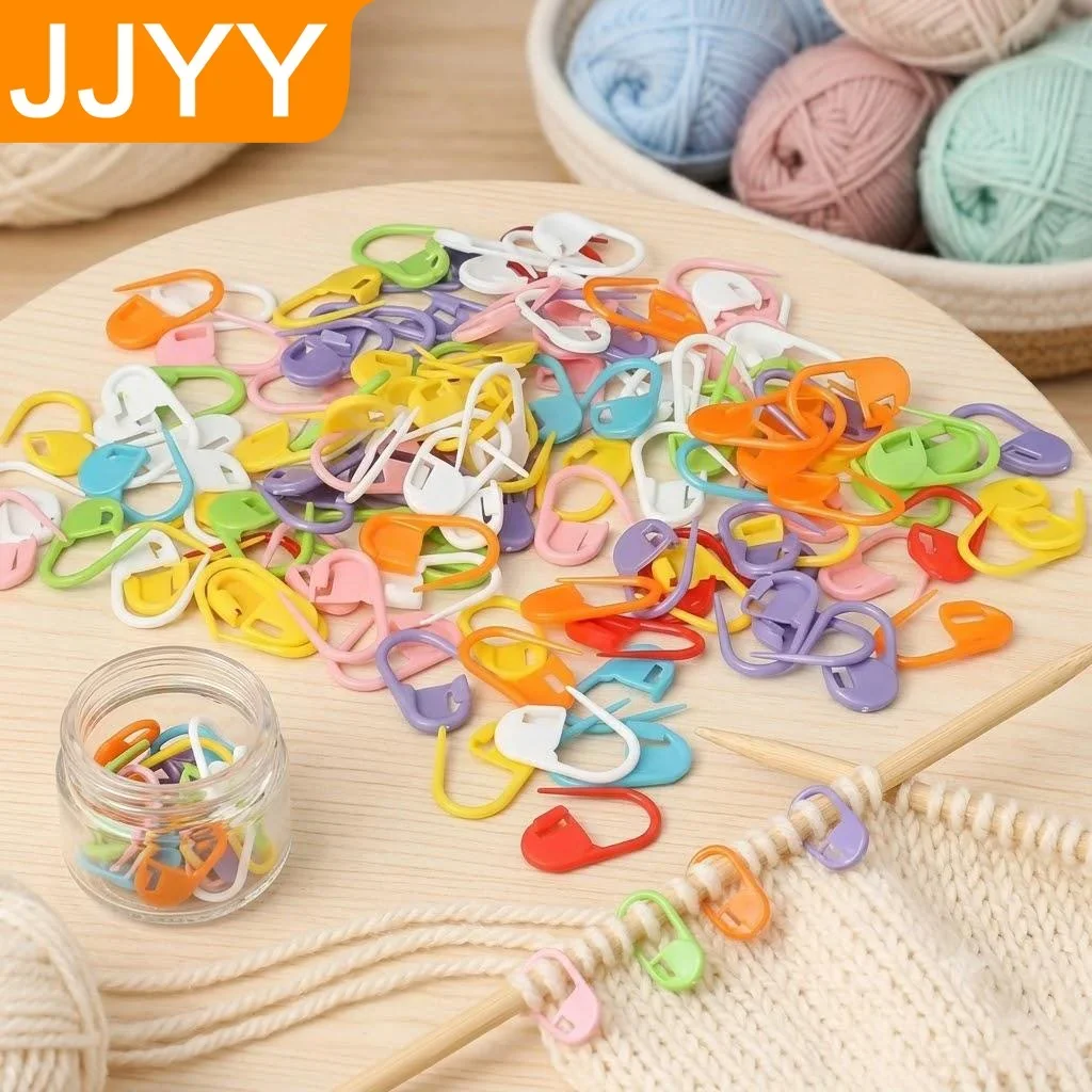 100 Pcs Colorful Plastic Knitting Marking Pins Sewing Stitch Markers for DIY Crafts Projects
