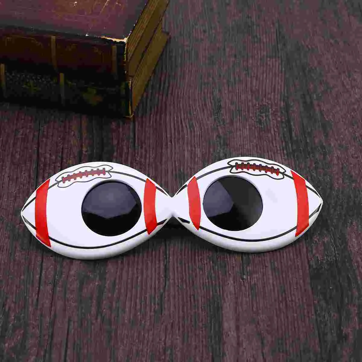 Fashion Football Soccer Glasses Kids Adults Fans Photo Props Eye Wear Party Sunglasses(White Frames)