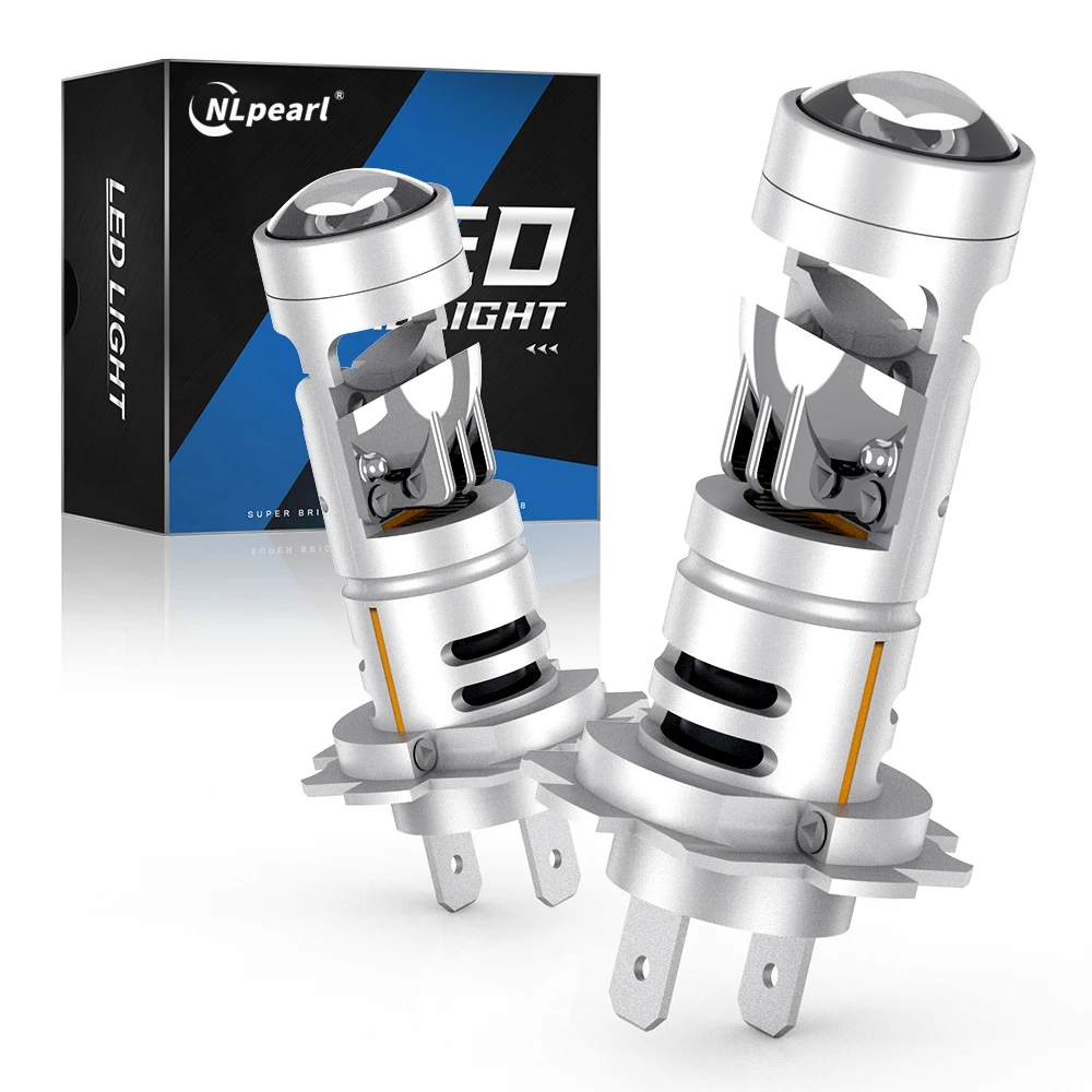 

2Pcs 30000LM H7 LED Headlight Mini 1:1 Lens Projector High Power For Car CSP with Fan Auto Motorcycle Headlight Car Fog Light