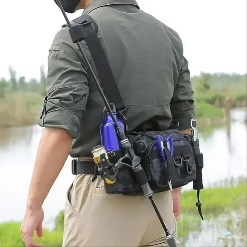New Luya bag, waist bag, chest bag, men's shoulder backpack, large messenger bag, pole bag, waterproof bag, light and portable.