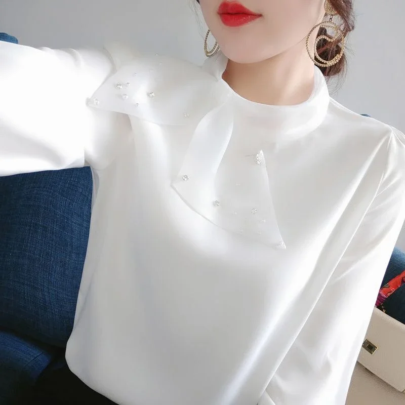 Woman Top Chiffon Cute And Elegant Shirts & Blouses For Women New Offer Original Hot Basic Collection 2024 Clothing Sales Tall