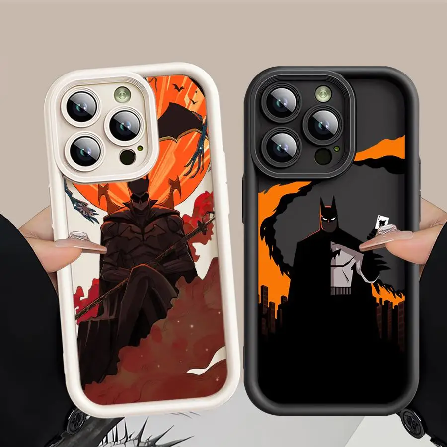 Dark Knight B-Batman Phone Case for Apple iPhone 15 16 Pro Max 13 14 Plus 12 11 Pro plus Matte 