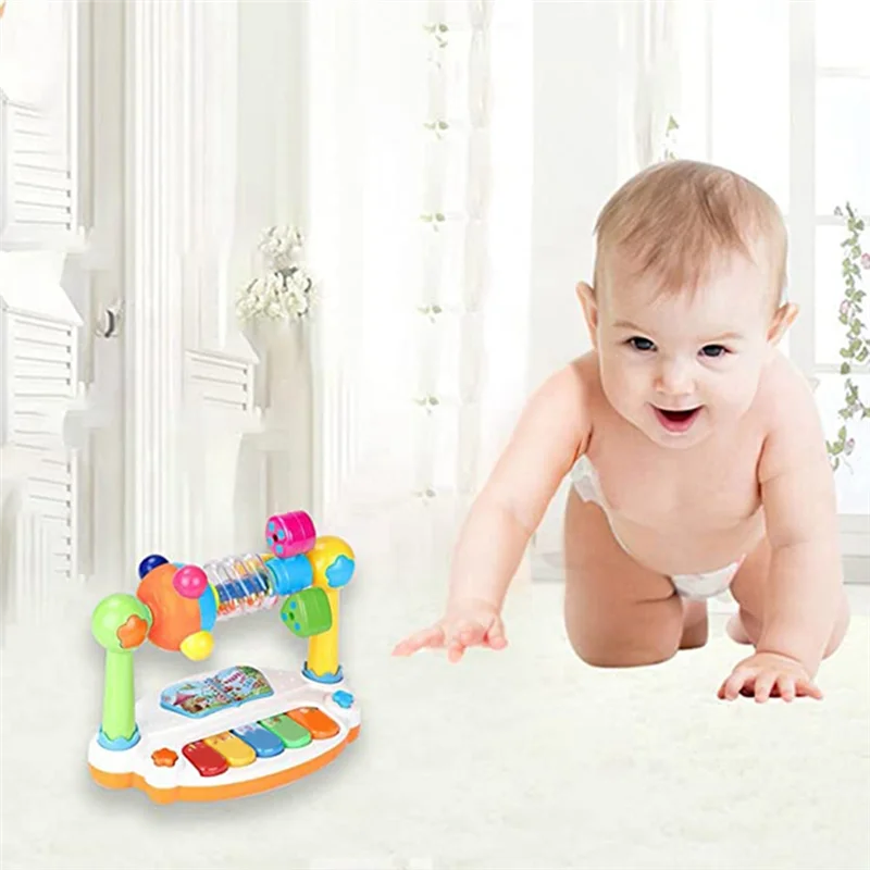 Kinder Baby Kleinkind Früherziehung Lernklavier mit Musik und Lichtern Baby Schlagen Klavier Geschenk