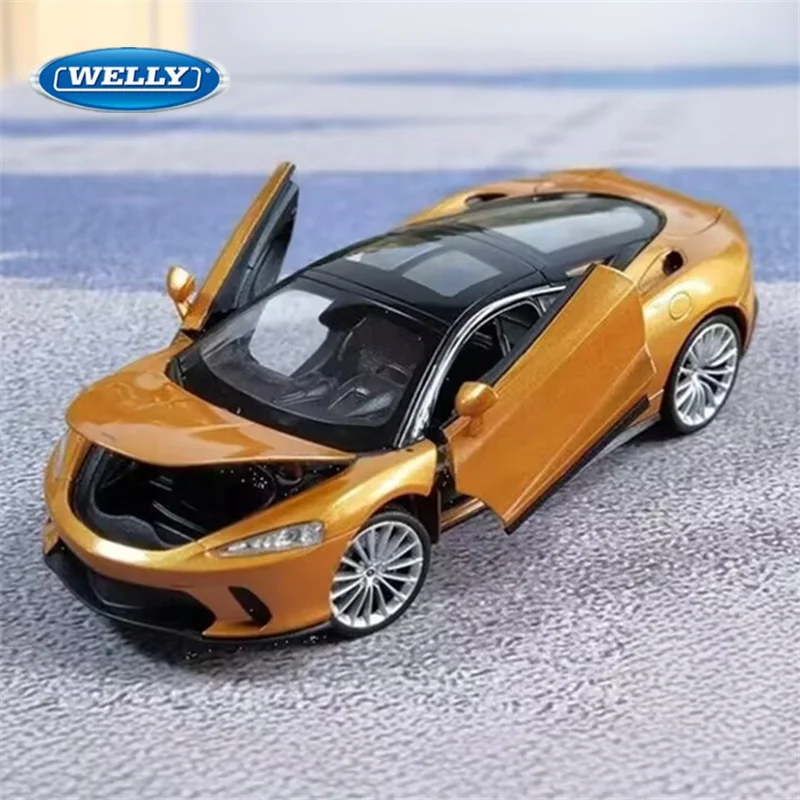 

WELLY 1:24 McLaren GT Alloy Sports Car Model Diecasts Metal Racing Car Vehicles Model Simulation Collection Childrens Toys Gifts