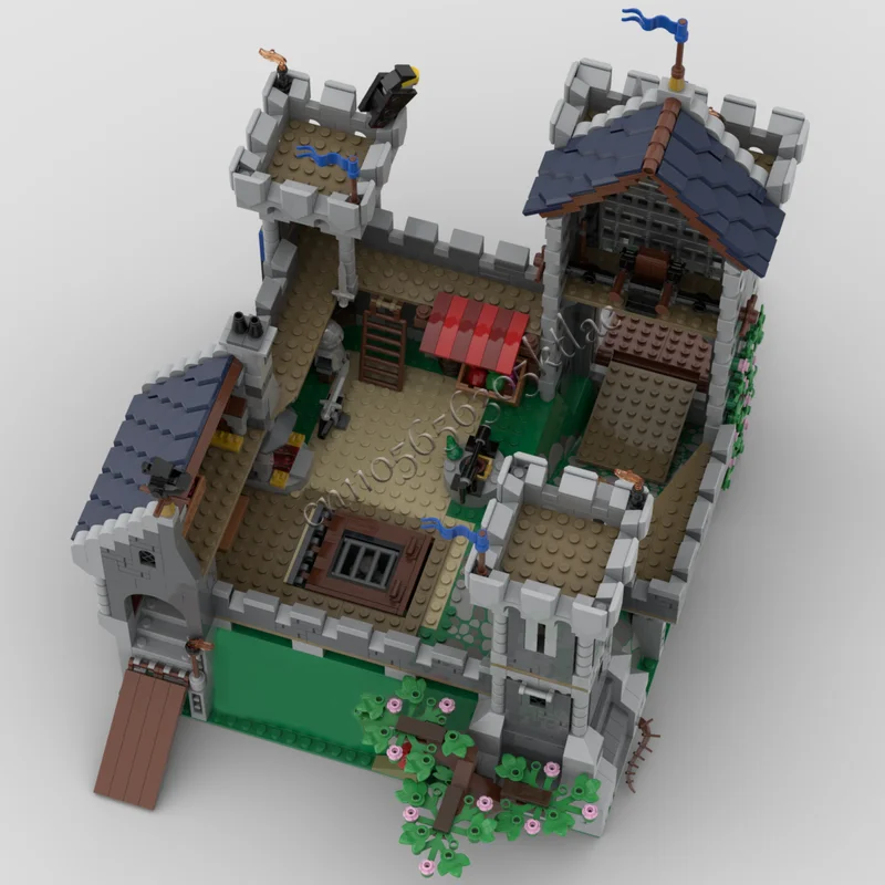 1798 PCS MOC Medieval Typical Castle Modular Model Building Blocks Sets Education Assembly Bricks Toys For Kids Birthday Gifts