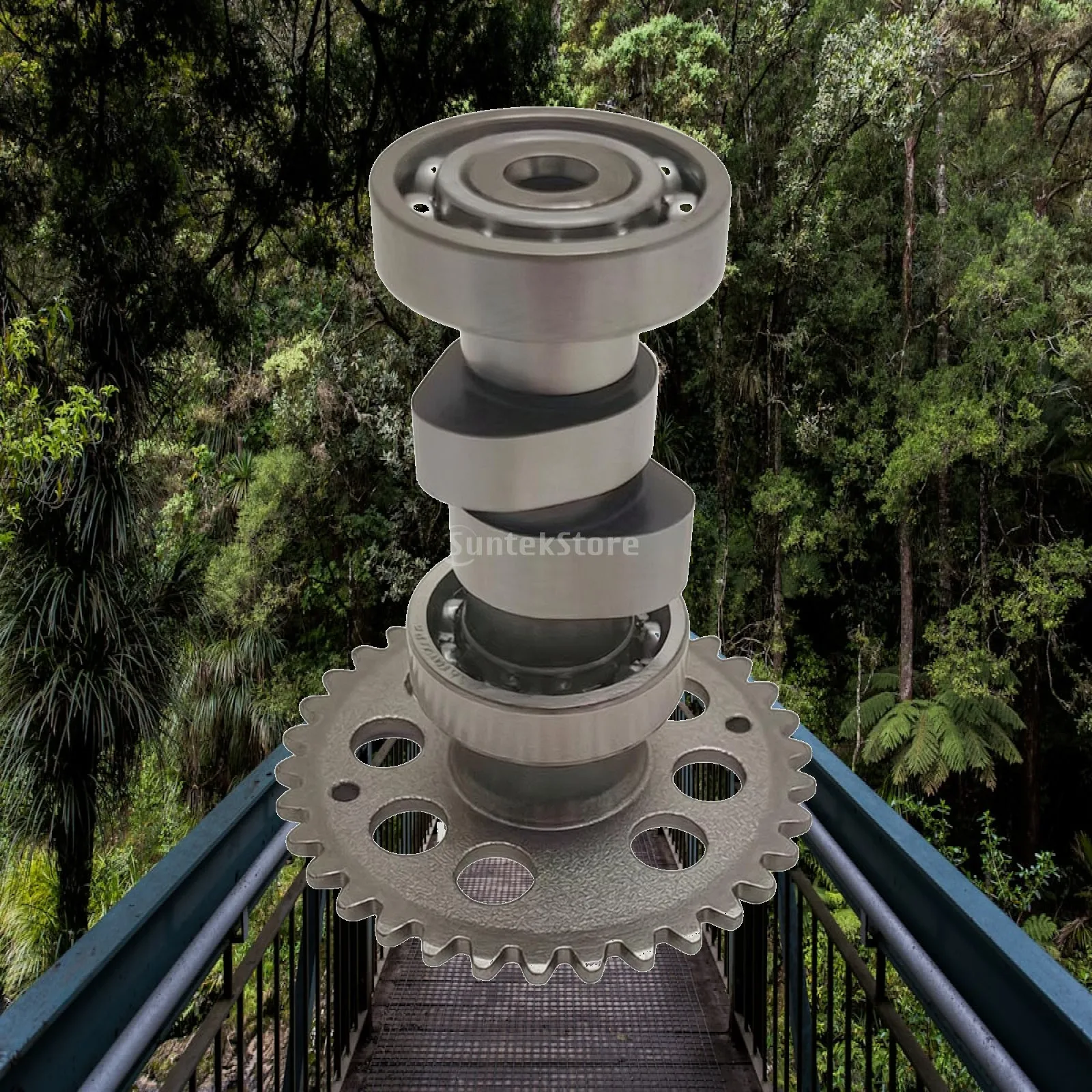 Direct Fit GY6 Engine Camshaft for 125 150cc Scooters with Bearing Support and Timing Gear for Smooth Operation