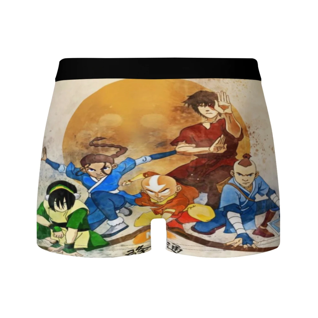 Classic Anime Avatar The Last Airbender  Breathable milk Silk Boyshorts Elastic Men's Underwear 3D Boxer Shorts Boxer Briefs