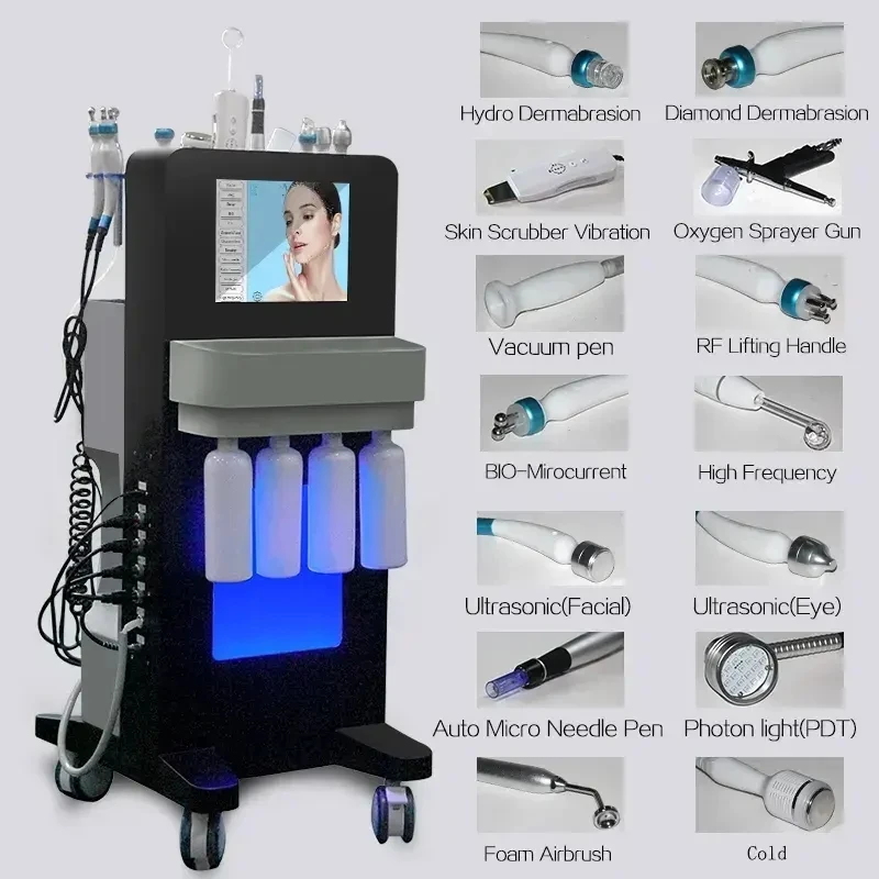 2024 Beauty Products Skincare Tools 14 in 1 Aqua Peel Hydra Dermabrasion Machine For Facial Care