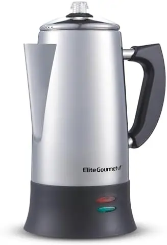 

Elite Gourmet 12-Cup Electric Coffee Percolator – BPA Free, Keep Warm, Cool-Touch Handle, Stainless Steel