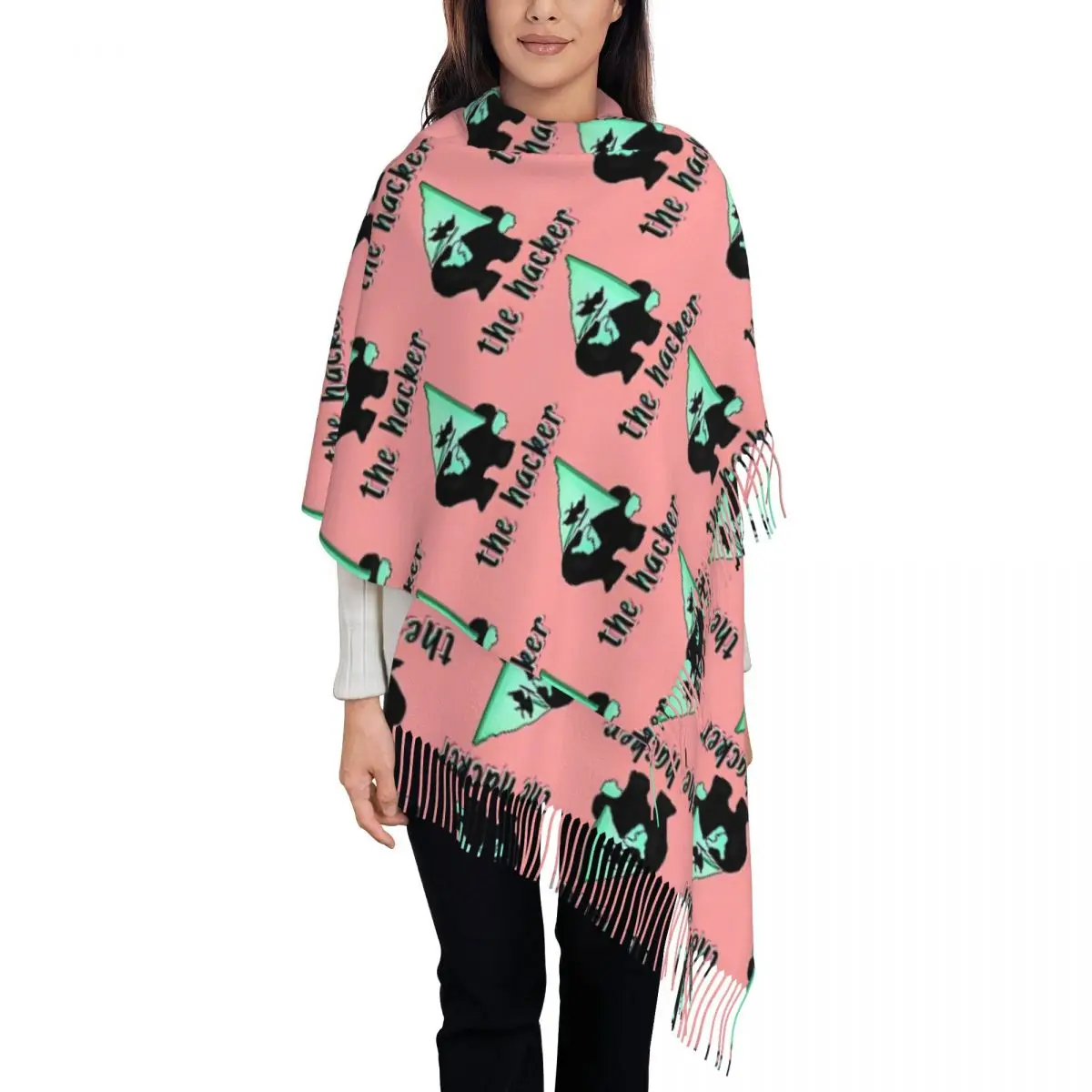 Spamton Scarf for Womens Warm Winter Pashmina Shawl Wrap Deltarunes Video Games Large Shawl Scarf for Daily Wear