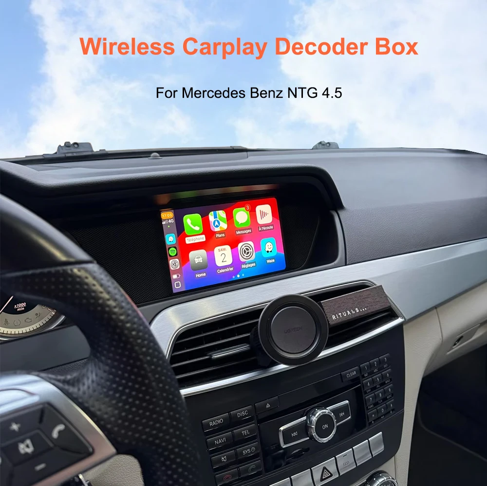 Bonroad Wireless Carplay Android Auto Decoder Box For Mercedes Benz A B C E Class CLA GLA GLK SLK CLS ML GL NTG4.5 System Module – Detail 1